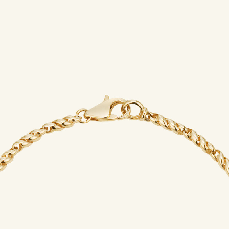 14K Yellow Gold Large Twist Bracelet CB0114