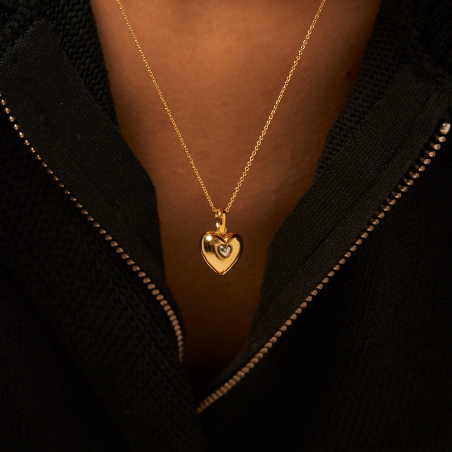 Heart Necklace: Yellow