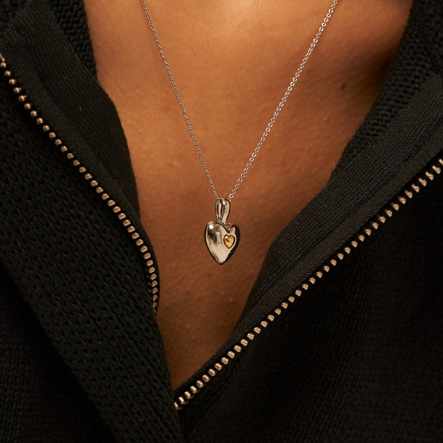 Heart Necklace: White