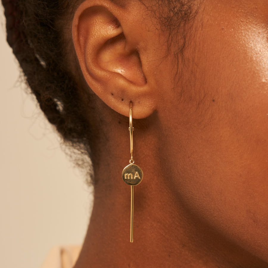 Avirod Hoop Unbalanced Silver Earrings