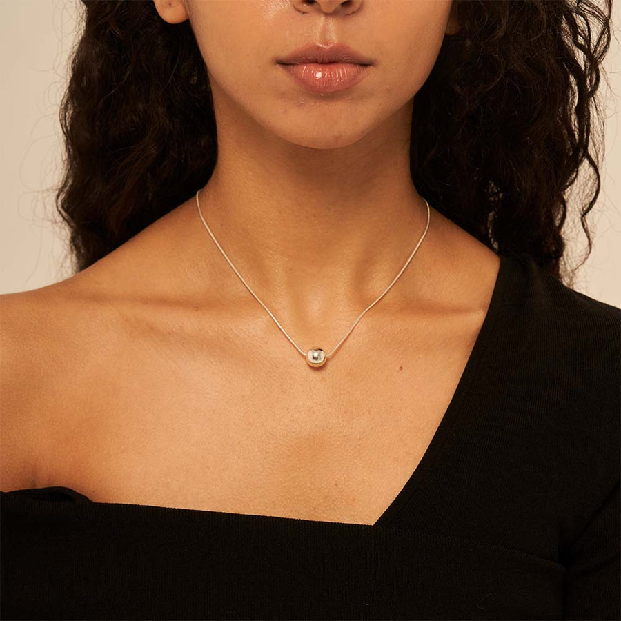 Ball Snake Necklace Silver