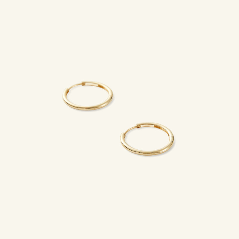 14K Basic Simple Hoop Earring