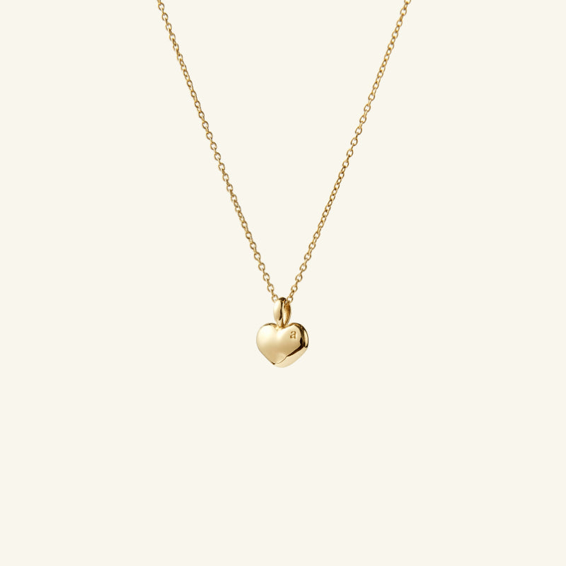 14K Natural Heart Solid Necklace