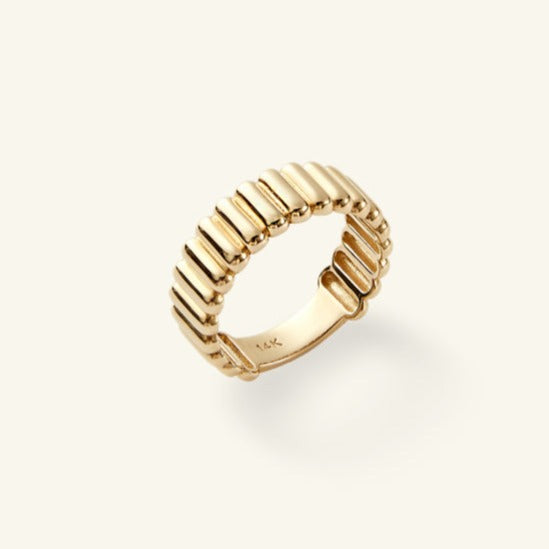 14K Tailing Volume Ring