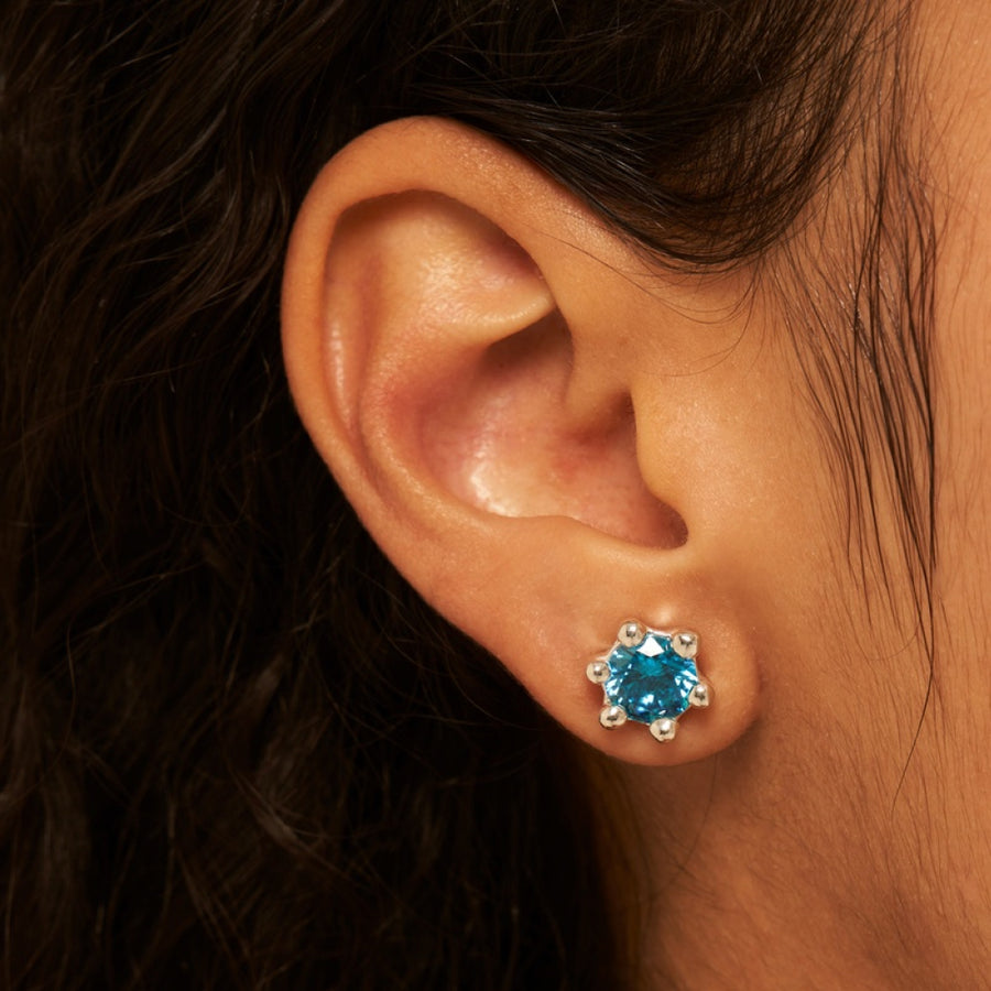 Mushroom Earring Blue81: Gold