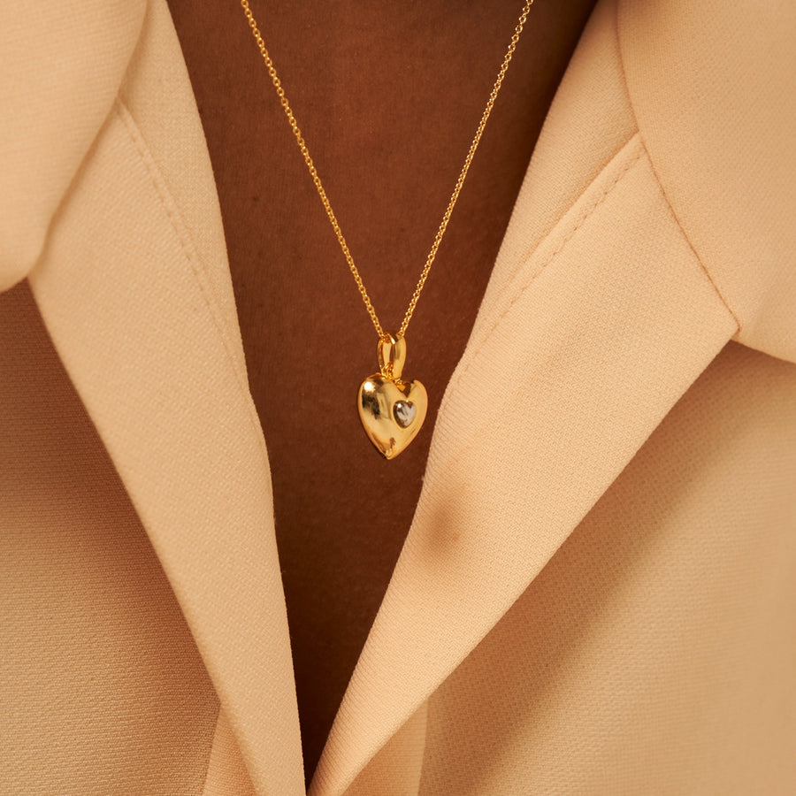 Heart Necklace: Yellow