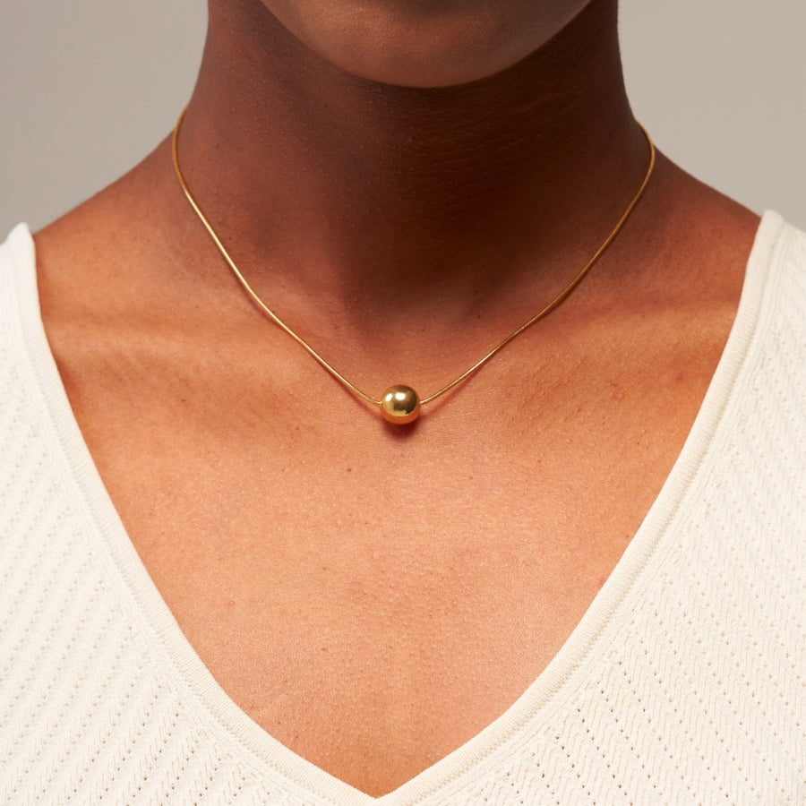 Ball Snake Necklace: Gold