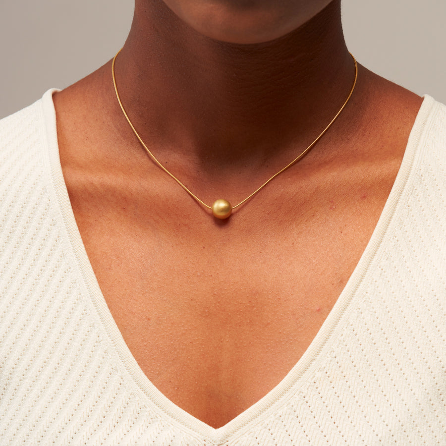 Ball Snake Necklace: Matt Gold